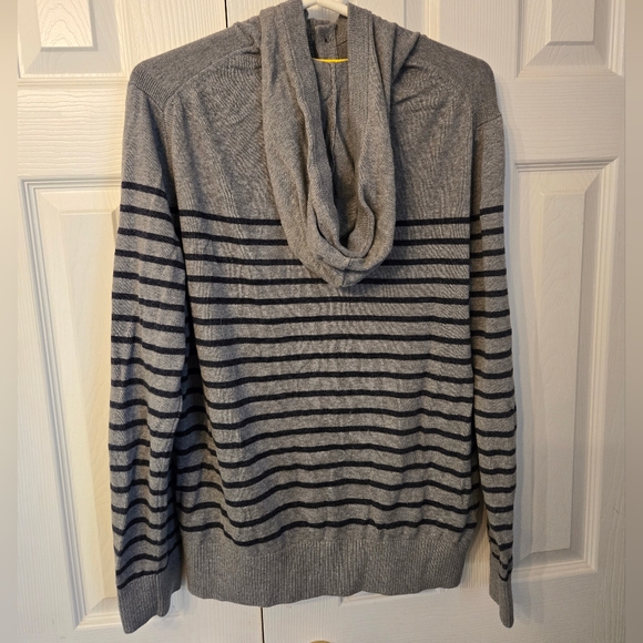 (L) Banana Republic Hooded Striped Sweater - Picture 3 of 6